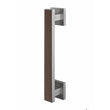 Pull Handle on Straight Square Rose MSN - Brown Elegance