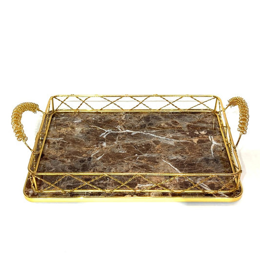 Serving Tray Gold (Set of 2)