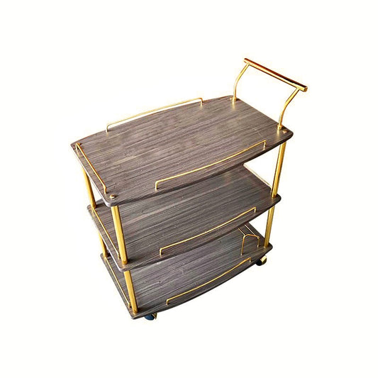 Euro Gold Kitchen Tea Trolley Brown Wood