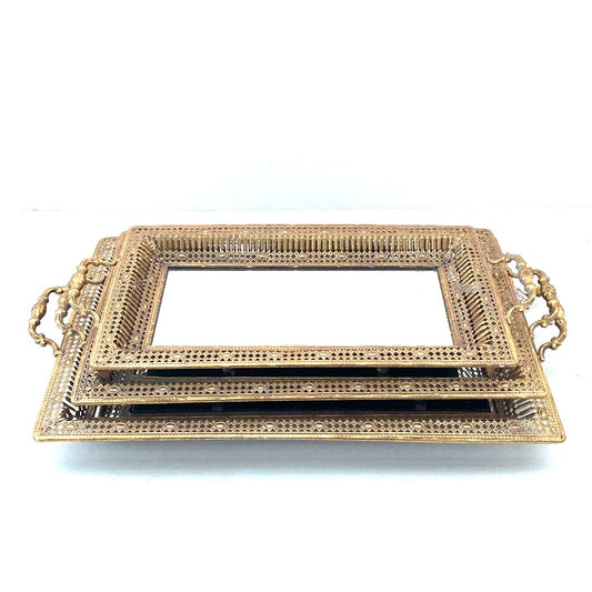Antique Serving Tray (Set of 3)