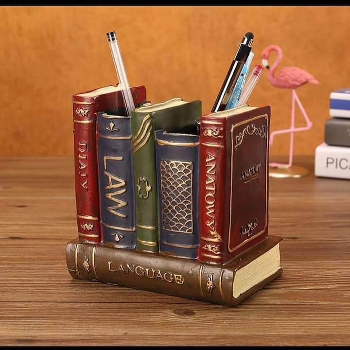 Book Pen Holder Retro