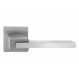 Handle on Straight Square Rose With Straight Square Key Escutcheons MSN/CP