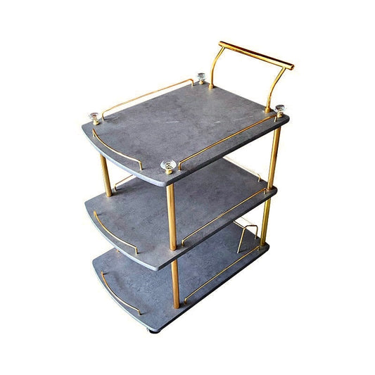 Euro Gold Kitchen Tea Trolley Grey