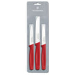 Paring Knife Set 3Pcs Red