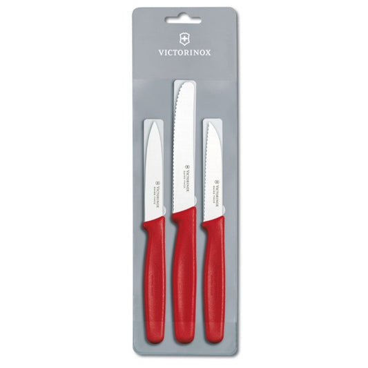 Paring Knife Set 3Pcs Red