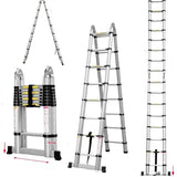 Heavy Duty Aluminum Telescopic Ladder