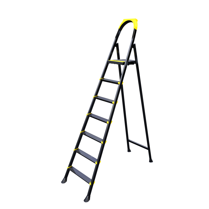 Metal Ladder 7 Steps Black