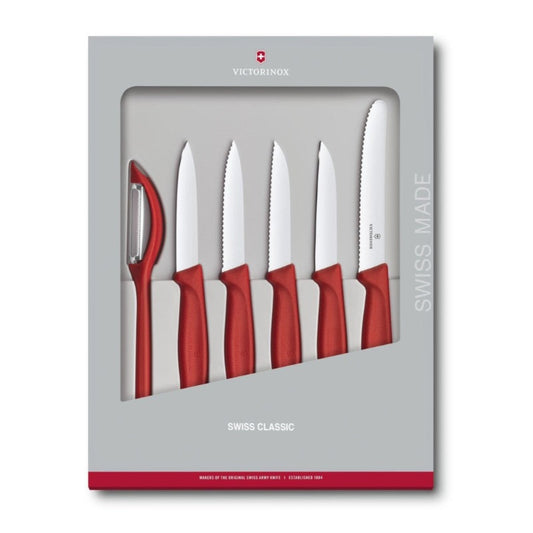 Swiss Classic Knife Set Red 6Pcs