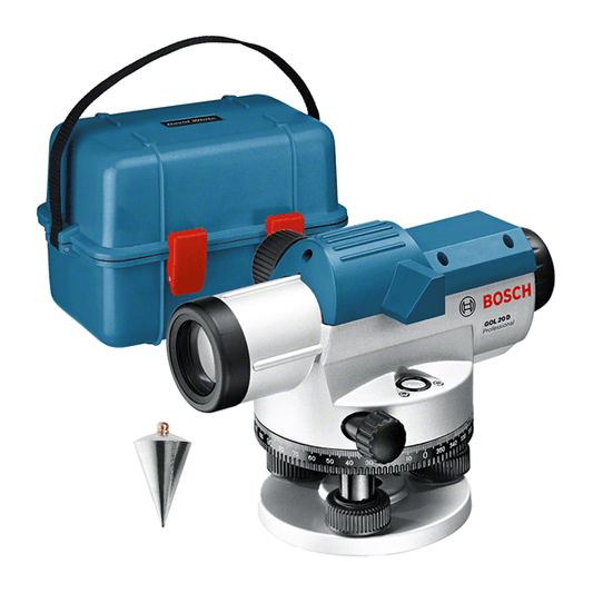Bosch Optical Level, 60M, Magnifier 20x, Accuracy 3mm/30M.