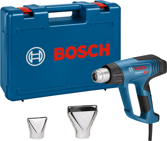 Bosch Heat Gun, 2300W, 50-650°C, 10 Temp.& Airflow Stages, Auto-Shut Off, LCD, Carrying Case with 2 Nozzles