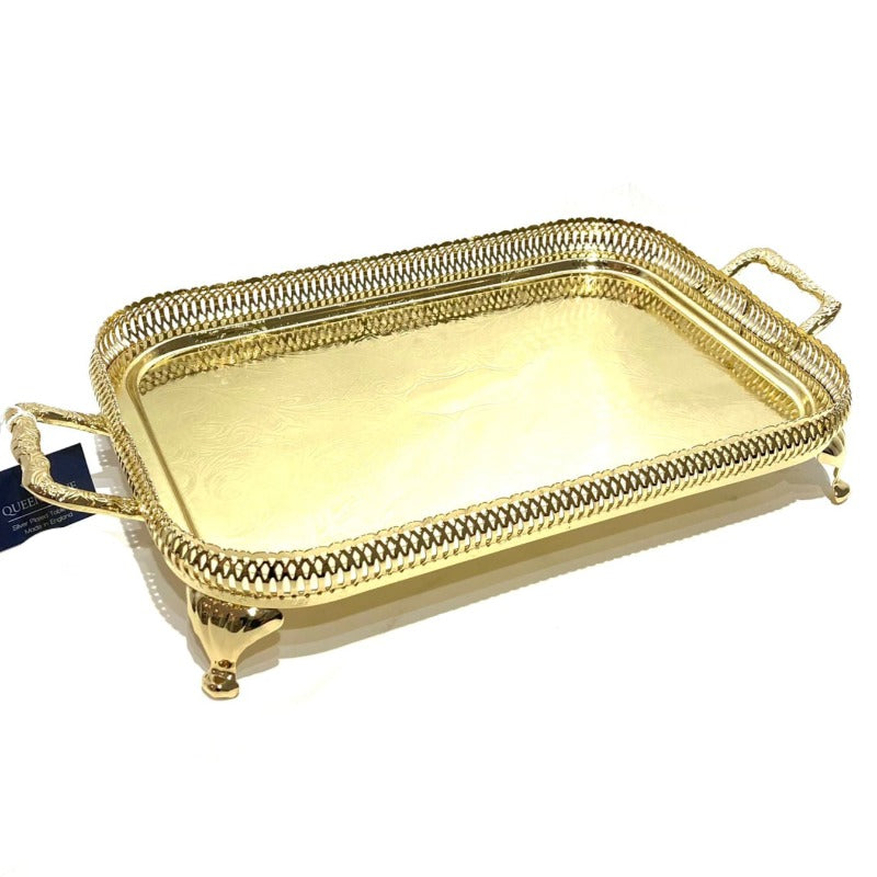 Oblong Gallery Tray Gold