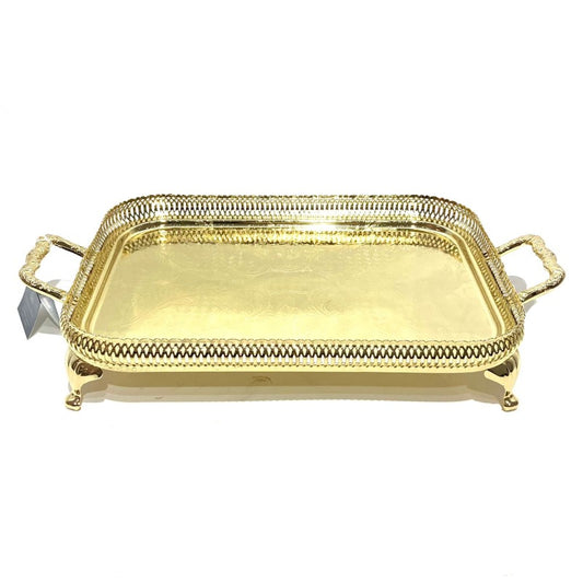 Oblong Gallery Tray Gold