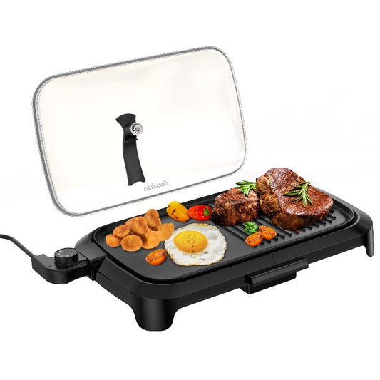 Electric Griddle Thermostat Control, Nonstick Coating
