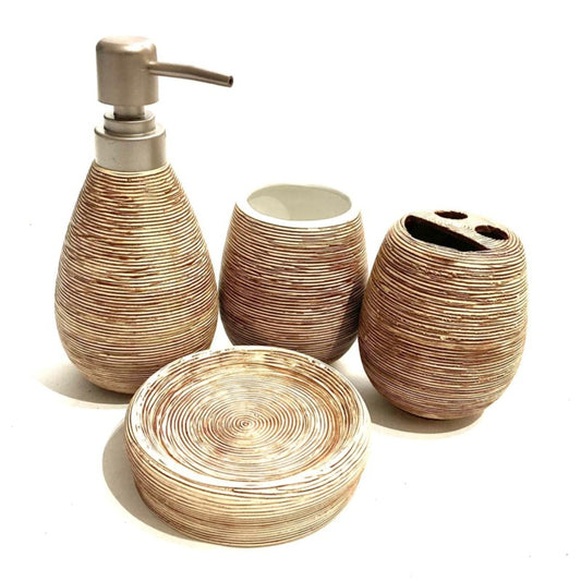 Bathroom Set Stone (Set of 4Pcs)