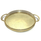 Round Tray With Handles Gallery Gold