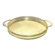 Round Tray With Handles Gallery Gold