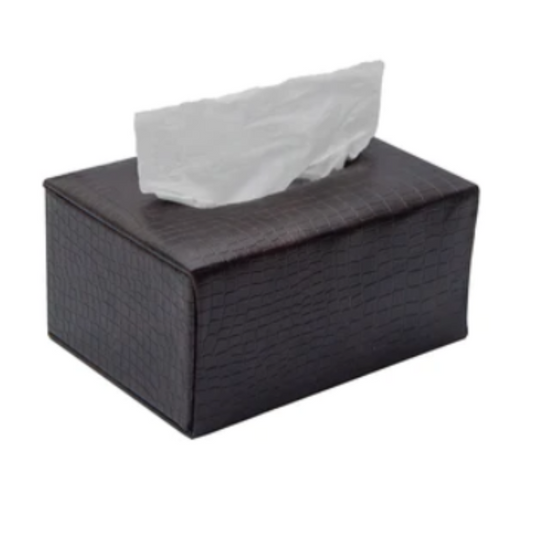 Faux Leather Tissue Box Snake Small