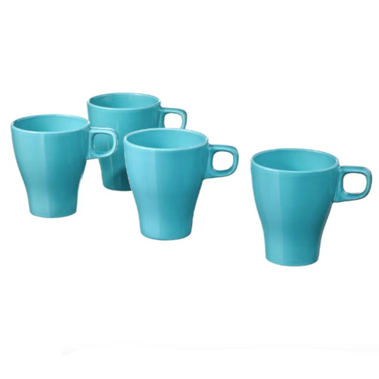 Turquoise Coffee Cup (Set of 4)