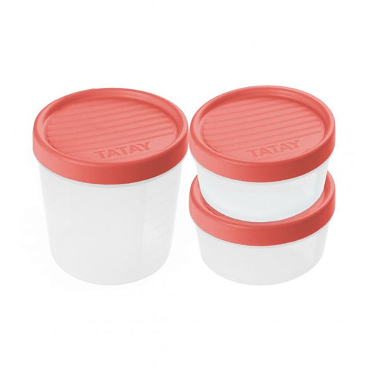 2+1 Food Container Set Twist Coral