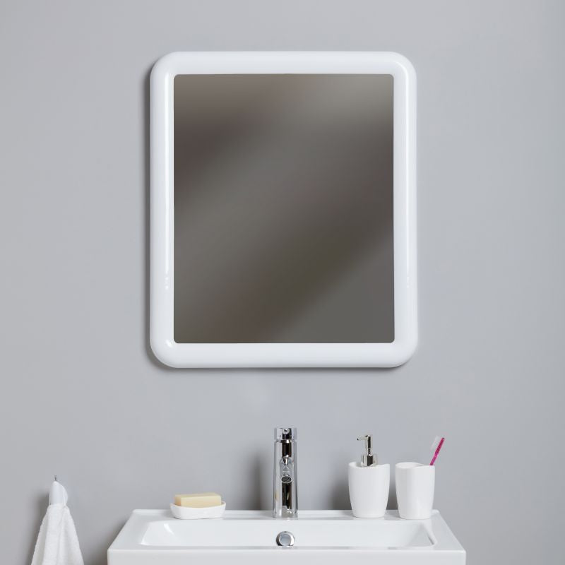 Rectangular Mirror 650x550 White