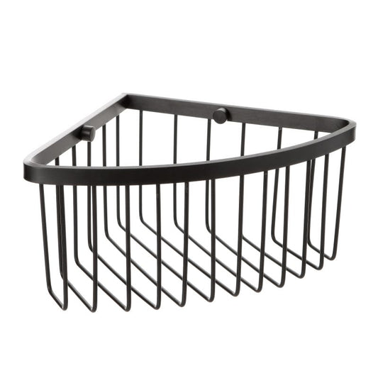 Corner Storage Basket Aluminium Black