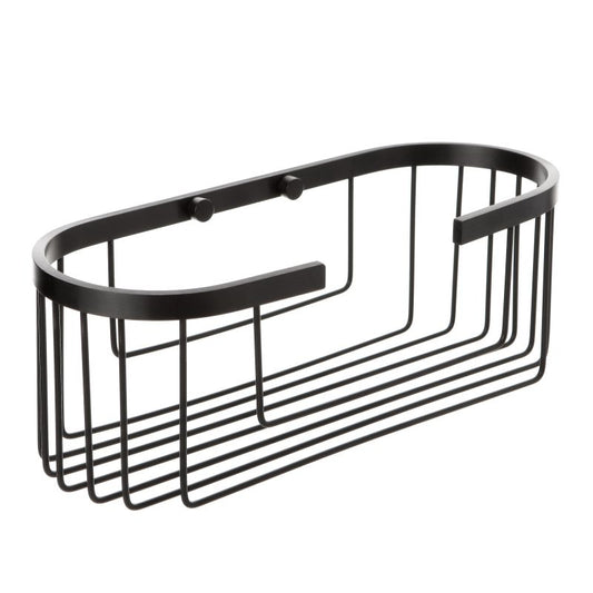 Oval Storage Basket Aluminium Black