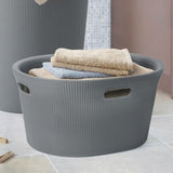 Laundry Basket Baobab Anthracite Grey