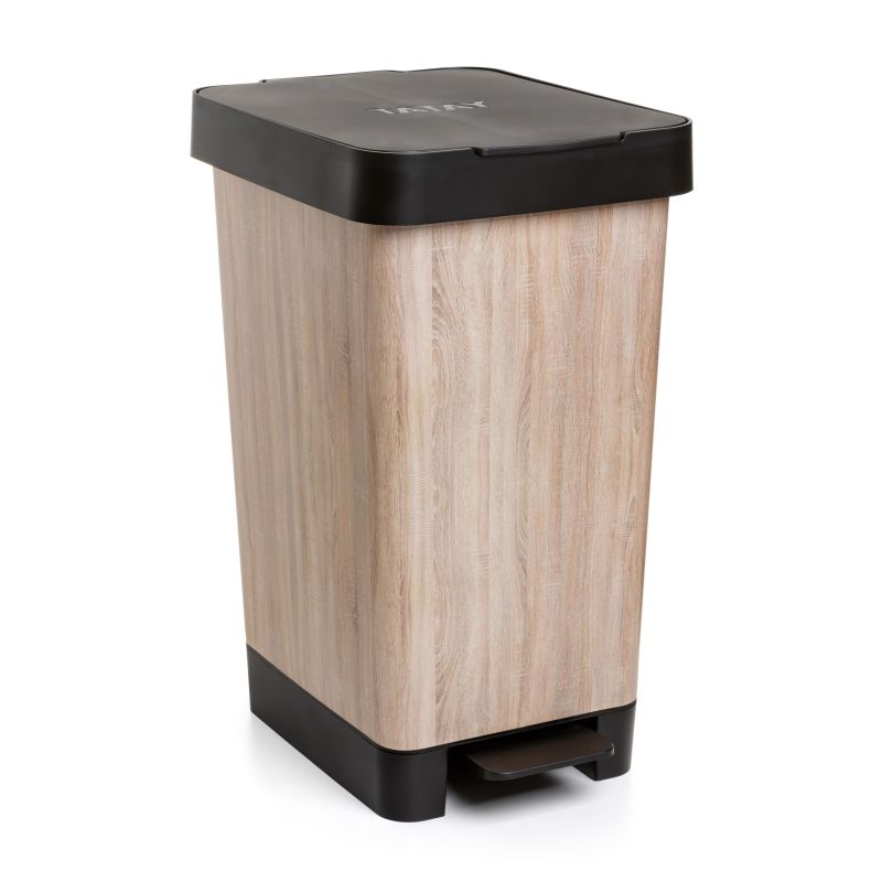 Pedal Bin 25L Deco Wood