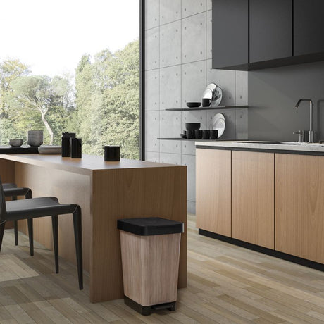 Pedal Bin 25L Deco Wood