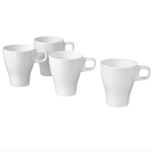 White Coffee Cup (Set of 4)