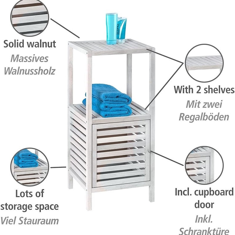 Shelving unit with door Norway natural white