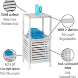Shelving unit with door Norway natural white